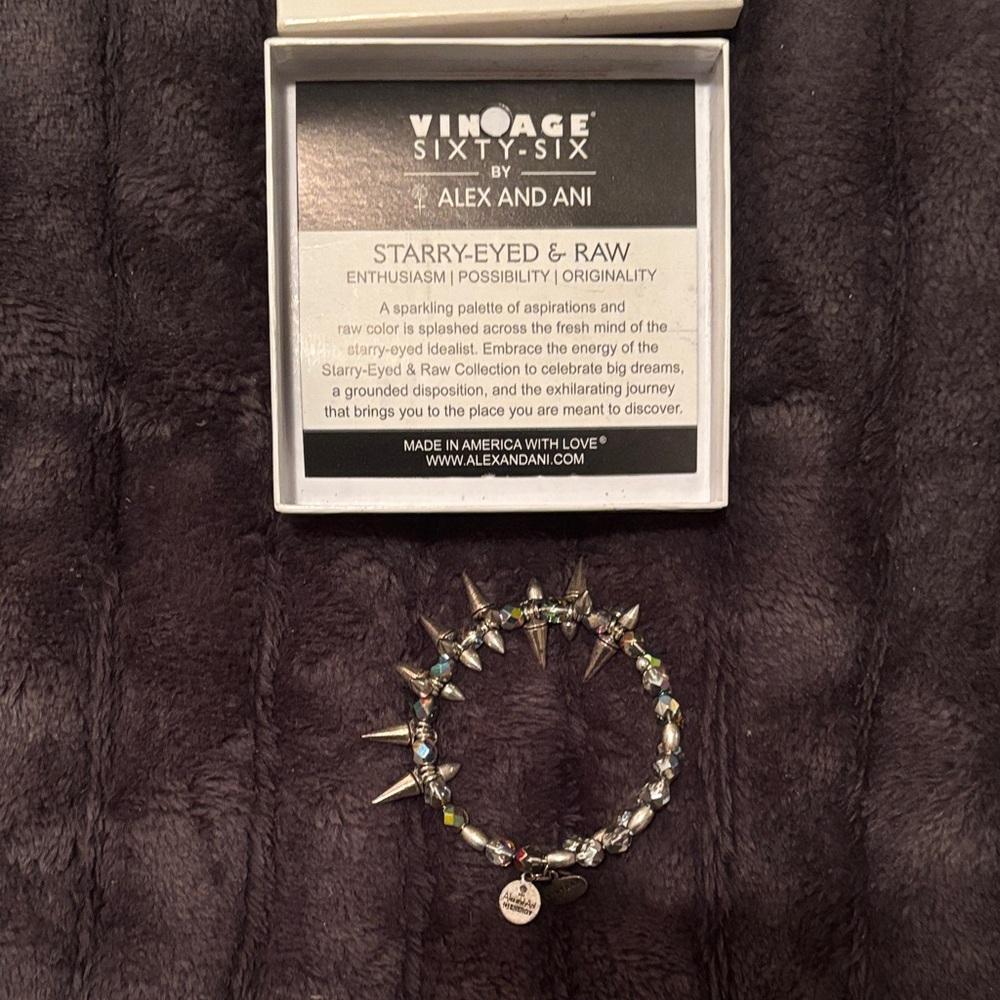 Alex and Ani Vintage Sixty-Six Bracelet with Silver and Gold Tones